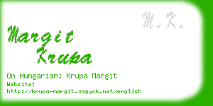 margit krupa business card